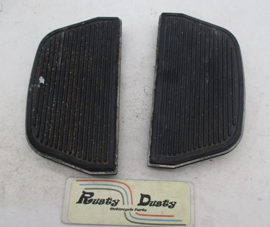 Pair of Harley Davidson Passenger Floorboards Base plates and Rubber Inserts