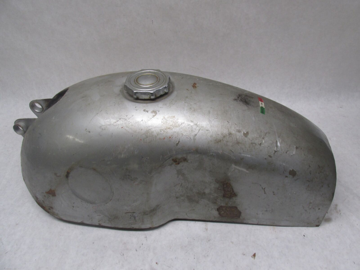 Vintage Italian Made in Itlay Silver Cafe Racer Motorcycle Gas Tank Gilera ?