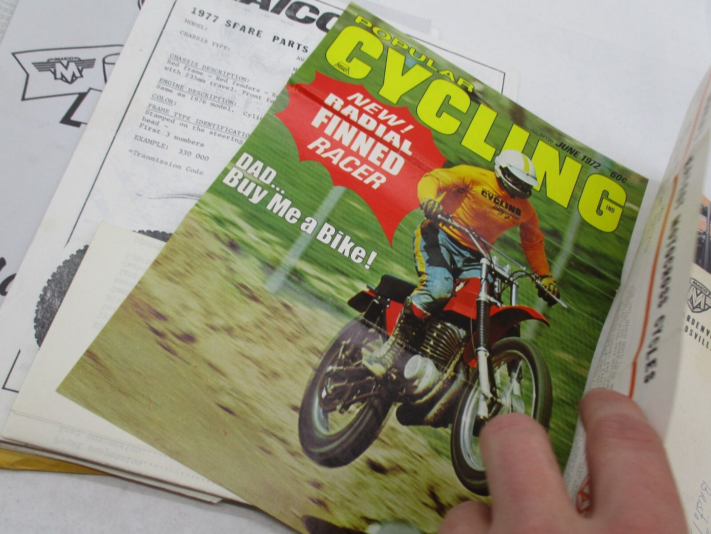 Mixed Lot of Maico Enduro Ephemera Motorcycle Dealer Brochures Papers