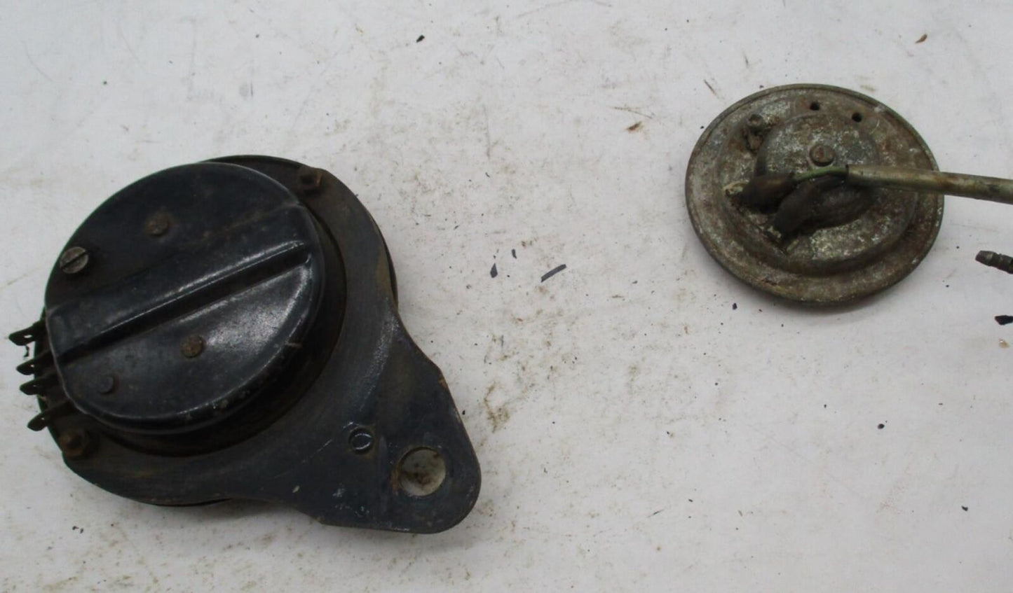 Lot of 2 Vintage Unmarked Motorcycle Horns