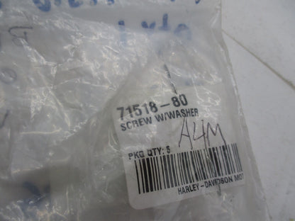 Lot of 5 Harley Davidson Genuine NOS Screws and Washers 71518-80