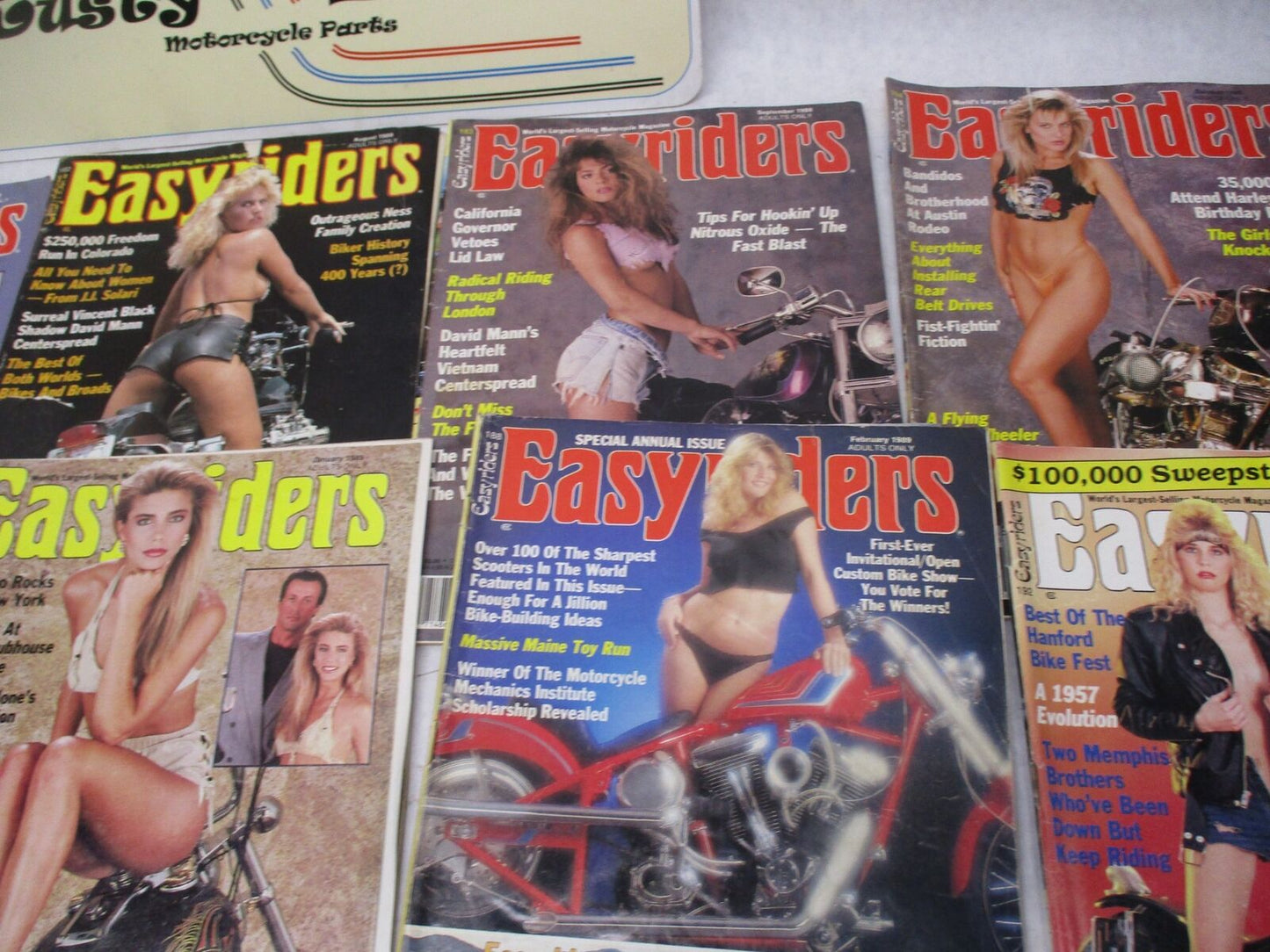 Lot of (16) VTG Easy Rider Harley Davidson Chopper Magazines 1988-1989 Lot #3