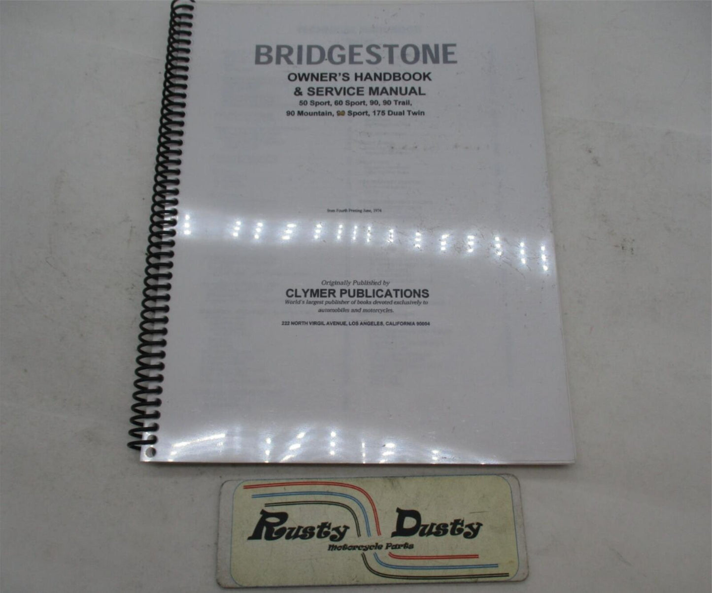 Clymer Reprint Bridgestone Twin Owner's Manual Handbook and Service Manual