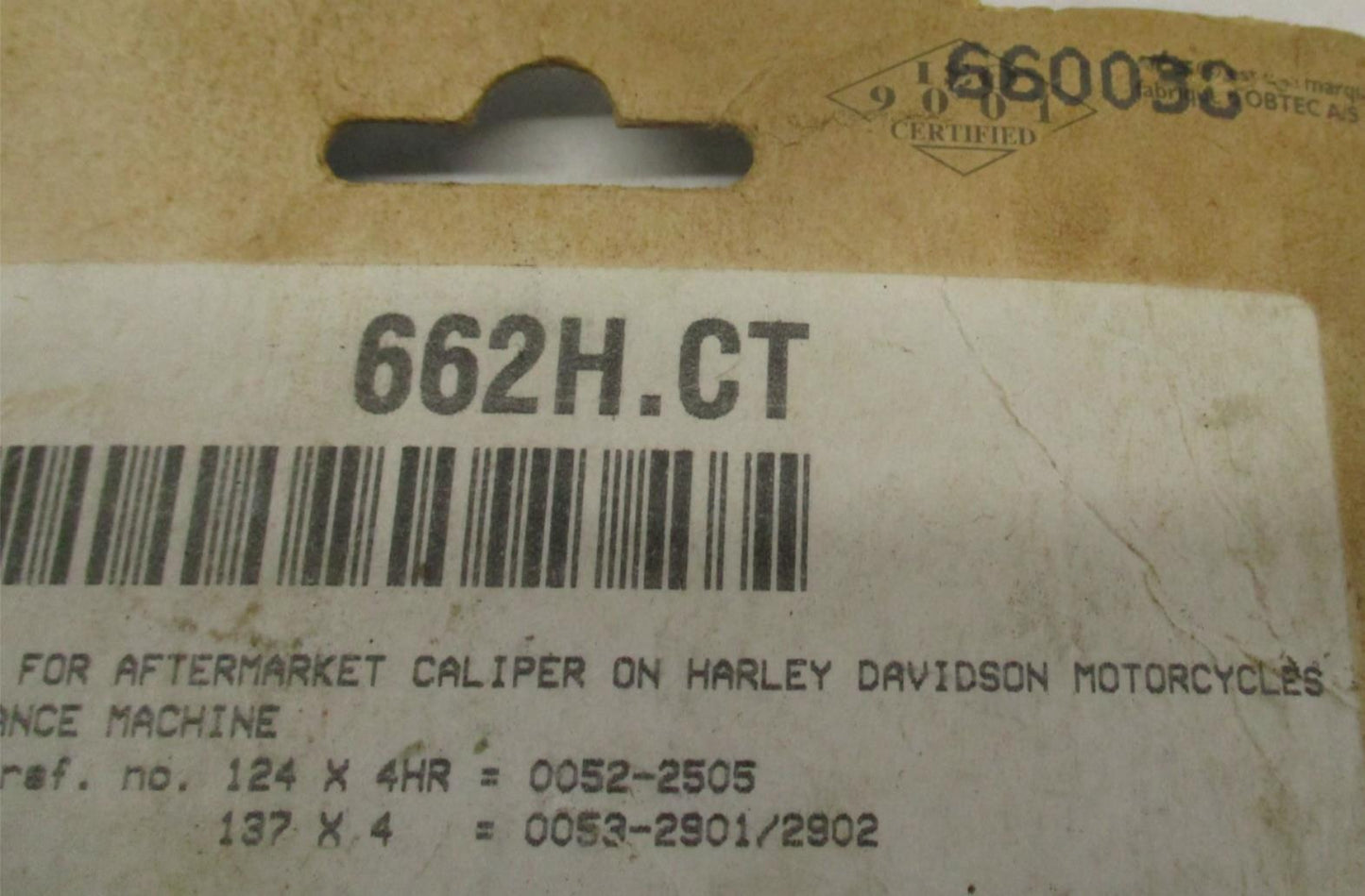 Harley Davidson Aftermarket SBS 662H.CT BRAKE PAD