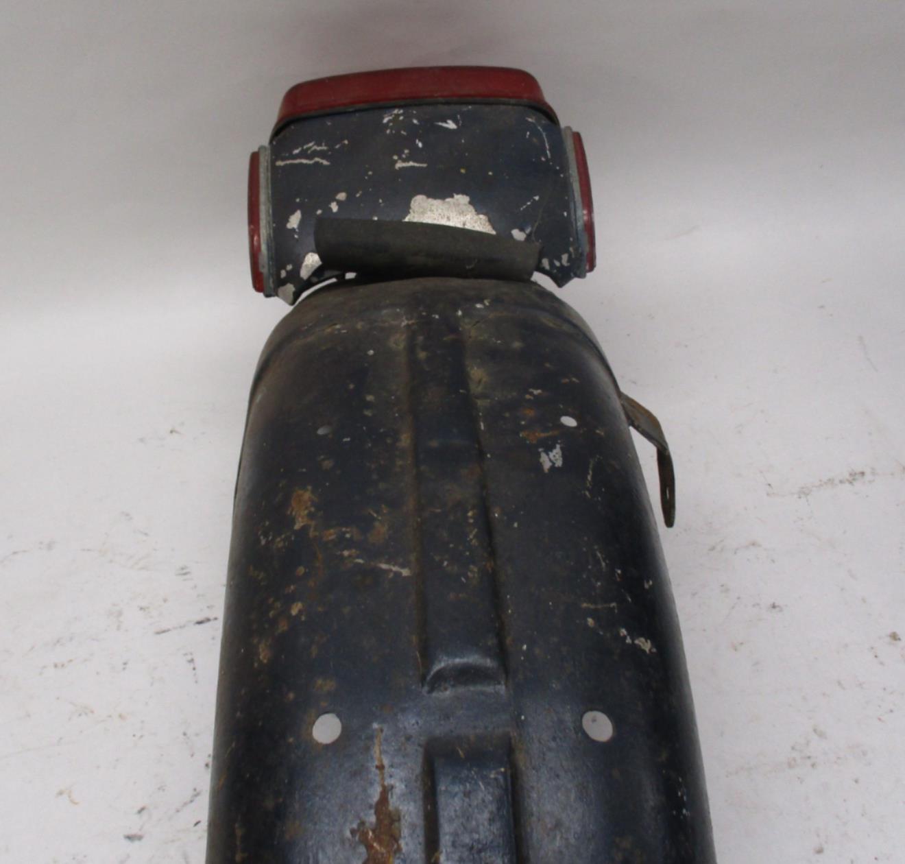 Triumph Rear Fender Blue w/ Lucas England Taillight 6"