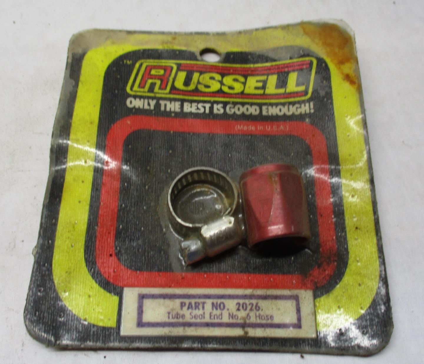 Russell 2026 Tube Seal End No. 6  Coolant Oil line Hose Red