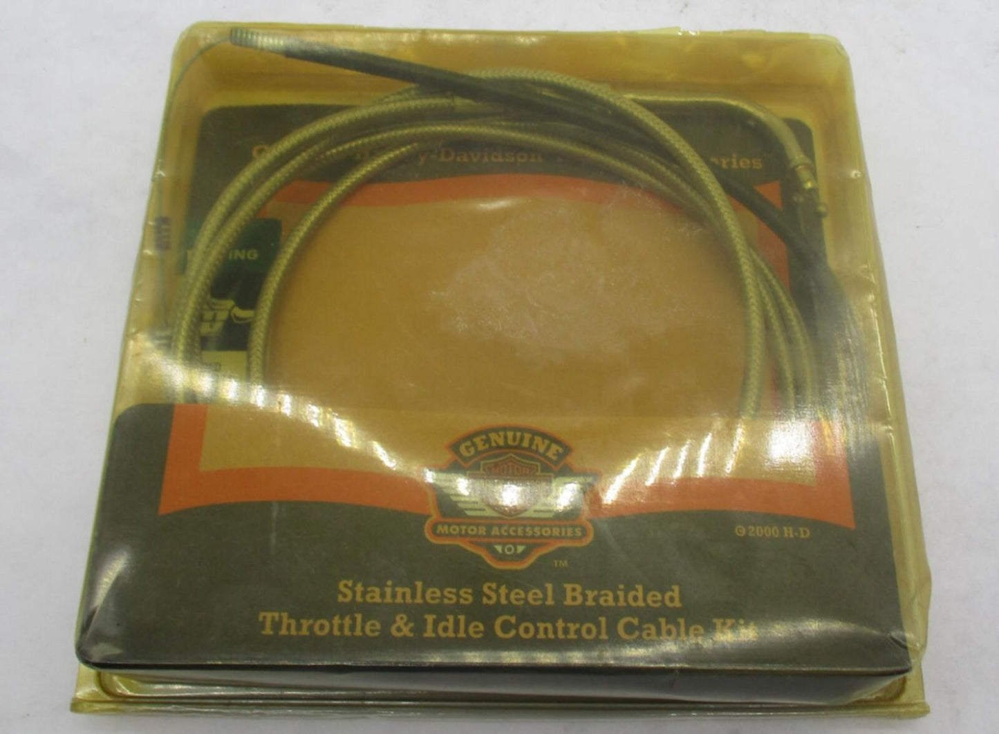 Harley Davidson Genuine NOS Braided Throttle Idle Cables 38677-02