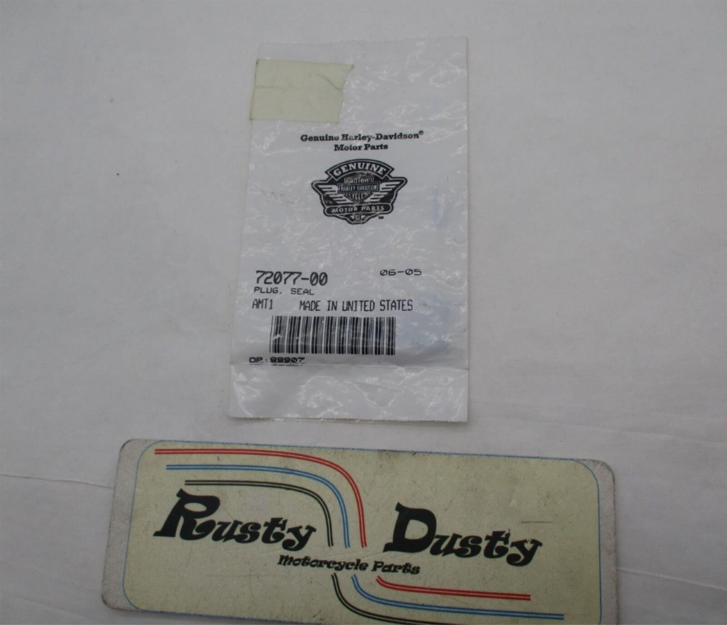 Lot of 7 Harley Davidson Genuine NOS Seal Plugs 72077-00
