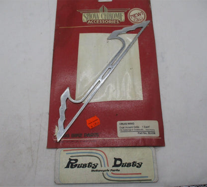 Show Chrome NOS Goldwing and Cruiser Dual Accent Grill Cruis Wing 52-538