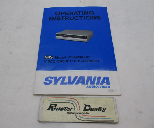 Slyvania VHS Recorder VC8920AT01 Operating Instructions Book Maual