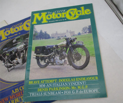 Lot of 4 The Classic Motorcycle Magazines Issues Nov, Jan, March 1985 & 1981
