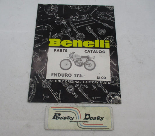 Vintage Original Benelli Enduro 175cc Factory Manual Parts Catalog Book