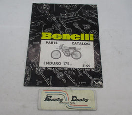 Vintage Original Benelli Enduro 175cc Factory Manual Parts Catalog Book