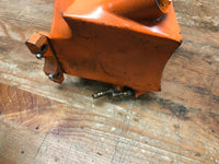 Harley-Davidson Custom L Shaped Orange Oil Tank Good Condition