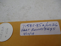 Harley Davidson Genuine NOS  Ignition Flat Round Key Set 71583-85A Code: 0026