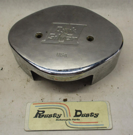 Harley Edelbrock Qwik Silver II Max-Flo Carburetor Air Cleaner cover Chrome