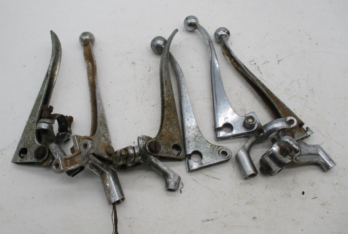 Mixed Lot of Vintage Motorcycle Hand Control Levers Brake Clutch Perches