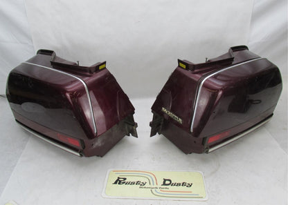 Set Honda Goldwing GL1500 Maroon Hard Saddlebags 81212-MNS-3000 81412-MNS-3000