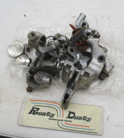 Large Mixed Lot of Vintage Motorcycle Hand Control Lever Brackets & Perches
