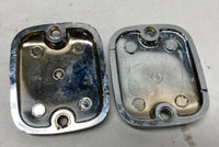 Harley Set of (2) Chrome Brake Clutch Master Cylinder Covers