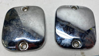 Harley Set of (2) Chrome Brake Clutch Master Cylinder Covers