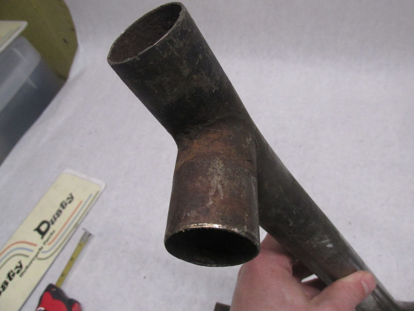 Pair of Vintage Moto Guzzi Motorcycle Exhaust Header Pipes