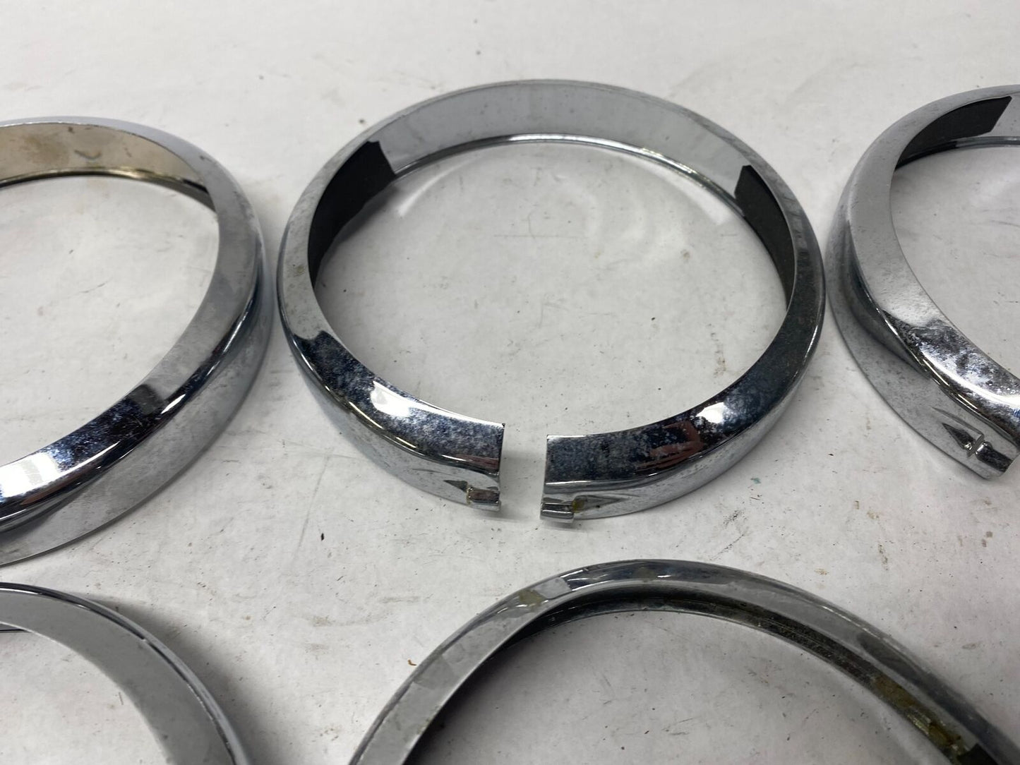 Lot of (6)  Harley Davidson Auxiliary Lamp Light Trim Rings