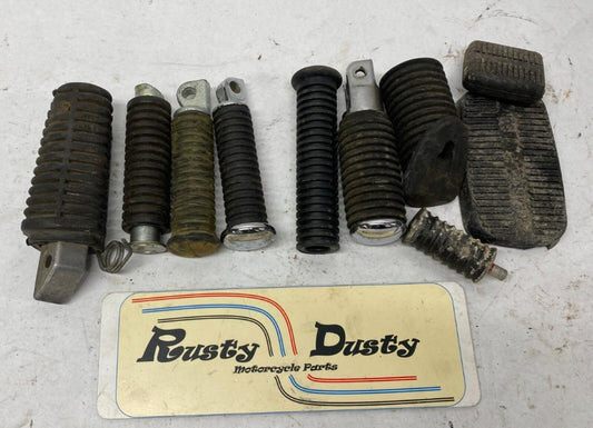 Mixed Lot of Harley Foot pegs Rubber Pads Highway Pegs