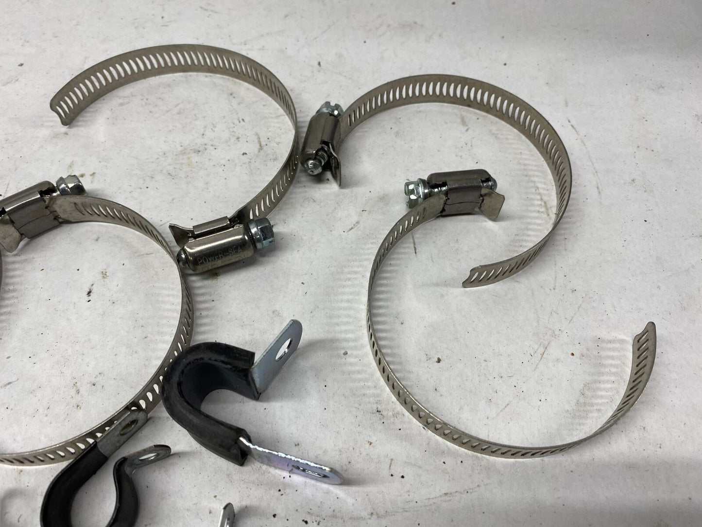 Mixed Lot of Harley Exhaust Heat Shield Clamp Hose Clamps