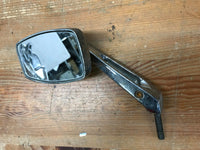 Harley Left side Mirror OEM Factory Chrome Short Slotted Stem Rectangle