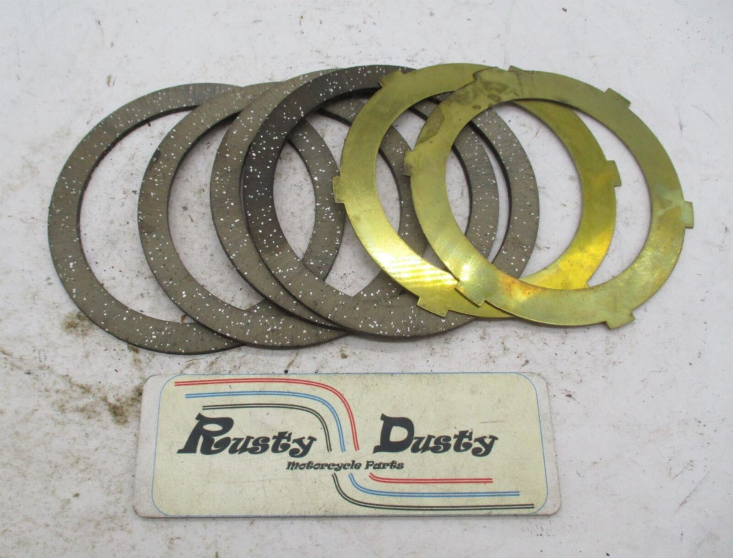 Set of vintage Motorcycle Surflex Clutch Plates w/ Steel Plates Unknown Model