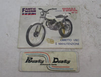 Vintage Original Fantic Motor 50cc Trial Trials Manual Book