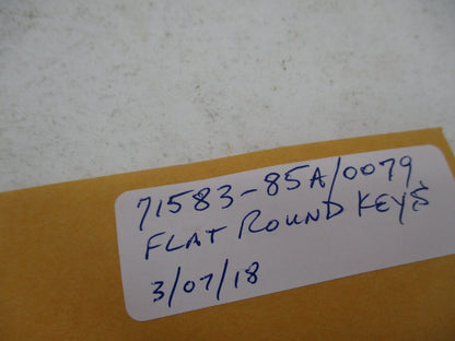 Harley Davidson Genuine NOS Flat Round Key Set 71583-85A Code: 0079