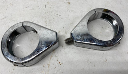 set of (2) Harley Windshield Mounting Clamps Brackets