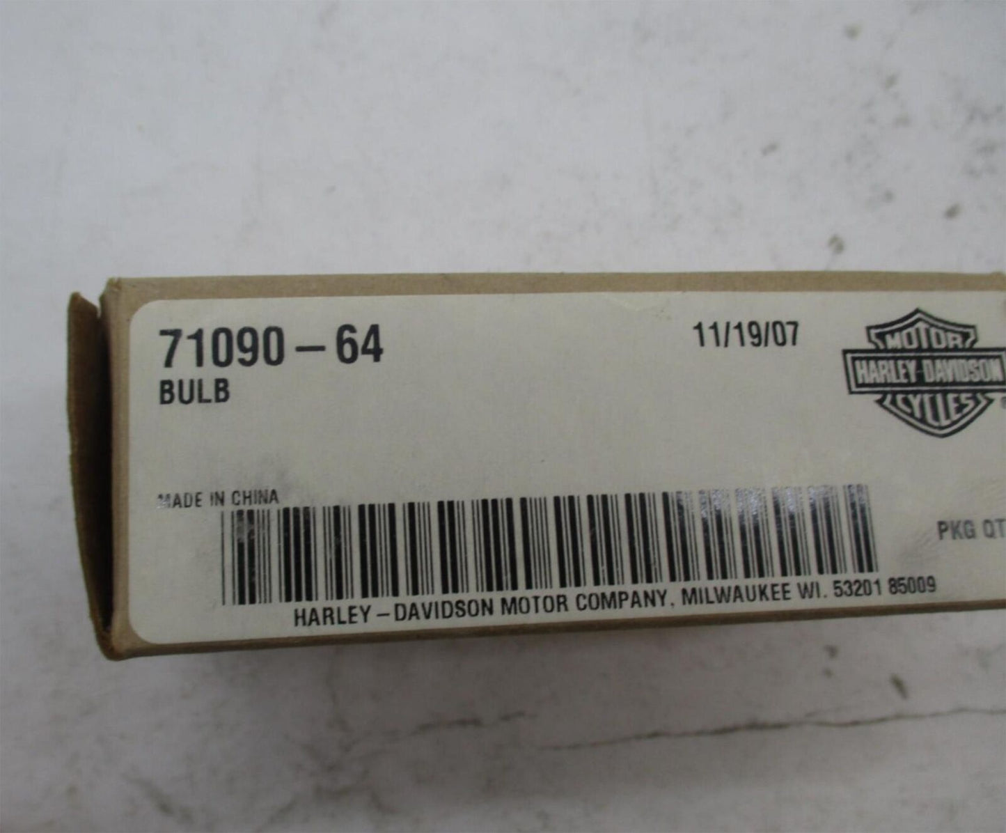 Pack of 10 Harley Genuine NOS Bayonet Indicator Clear Light Bulbs 71090-64