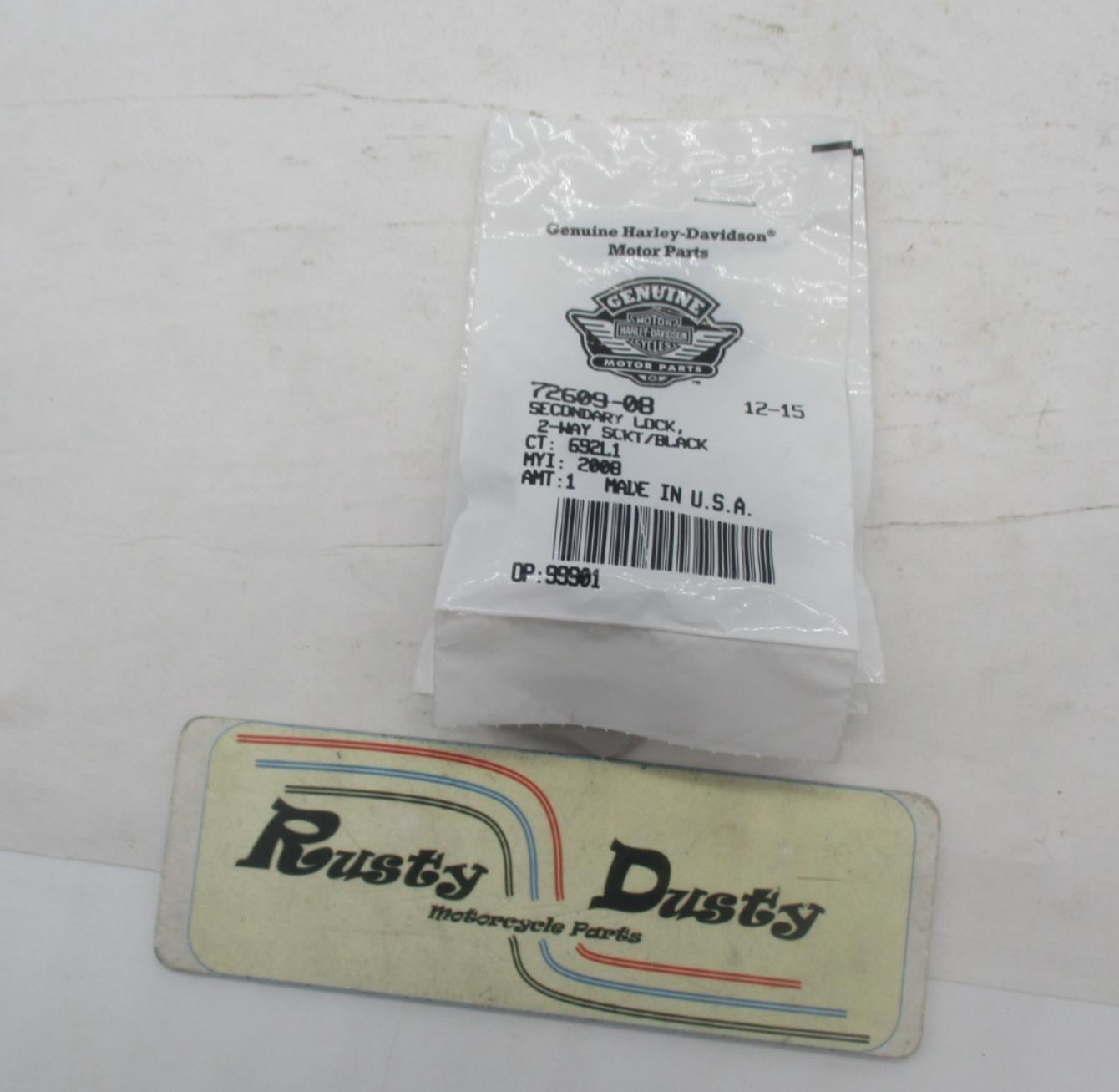 Harley Davidson Genuine NOS 2-Way Black Socket Secondary Locks 72609-08