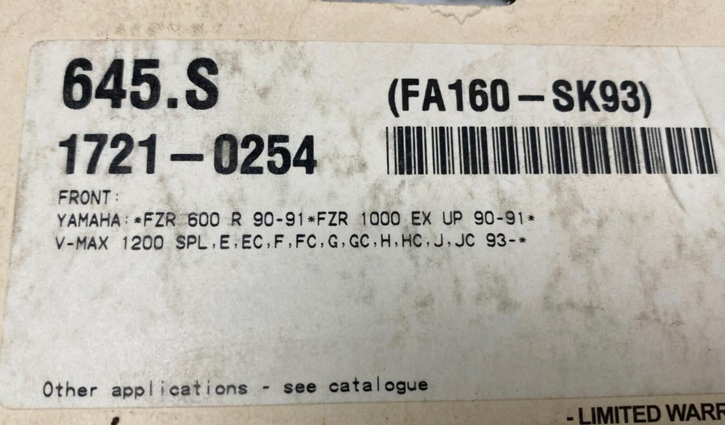Parts Unlimited 645 HF Front Brake Pads Yamaha FZR VMAX