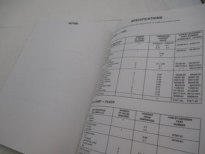 Harley Davidson Official 1989 Police Service Manual Supplement 99483-89SP