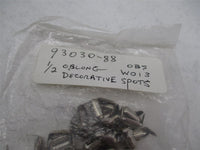 Lot of 24 Harley Davidson Genuine NOS 1/2 Oblong Decorative Spots 93030-88