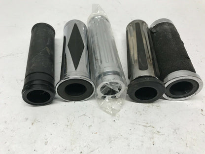 Mixed Lot of Harley-Davidson Handlebar Grips Throttle Chrome Diamond Ribbed