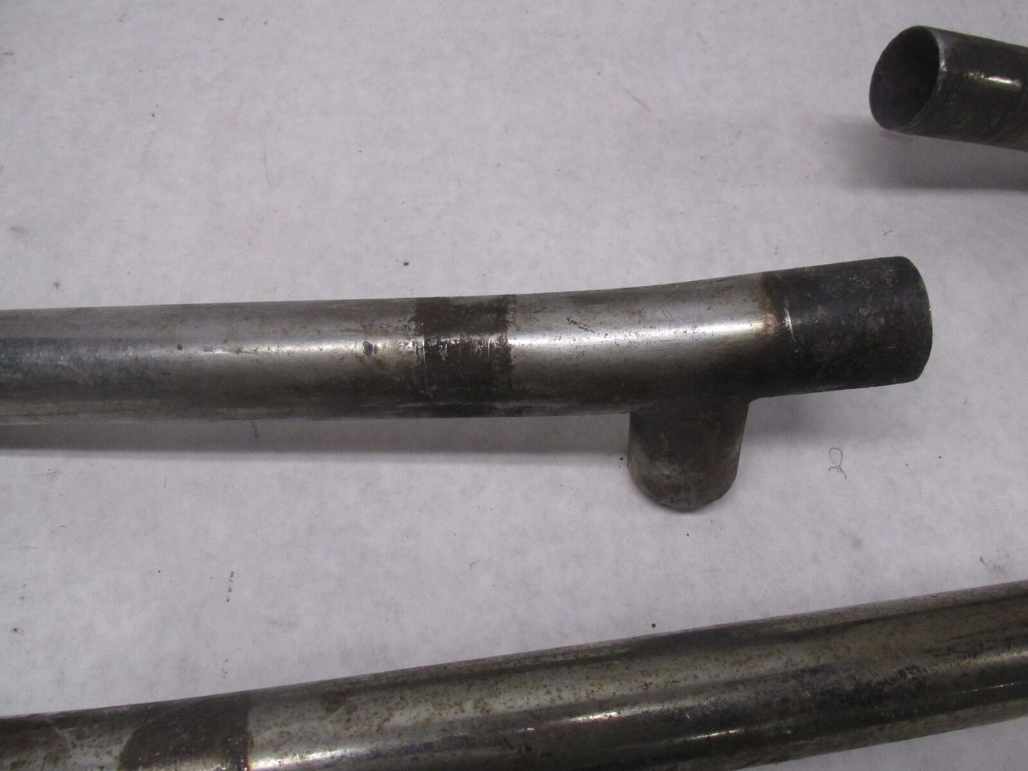 Pair of Vintage Moto Guzzi Motorcycle Exhaust Header Pipes