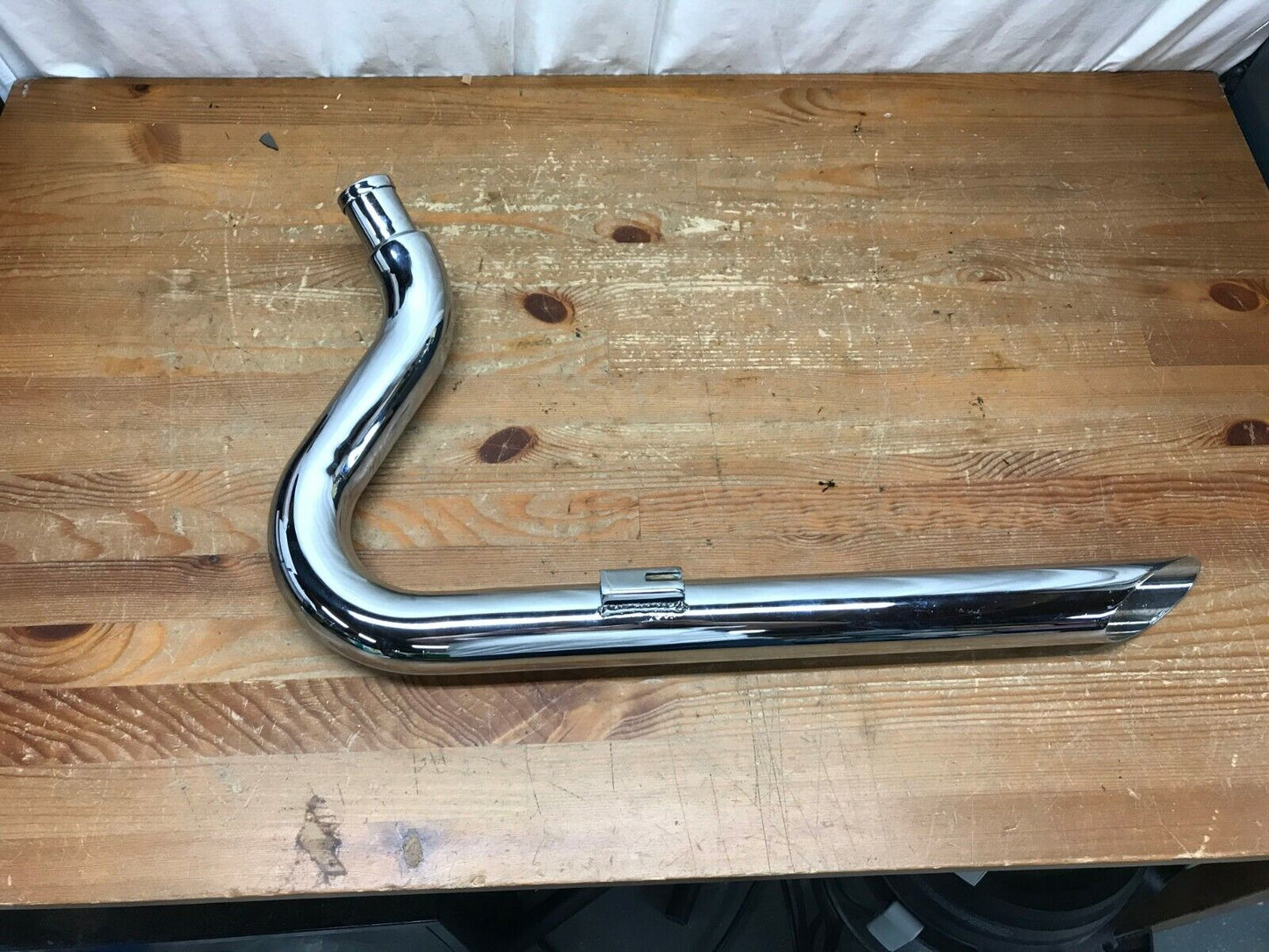 CHROME CUSTOM DRAG PIPE  2"  EXHAUST PIPE FOR HARLEY Rear Cylinder Only NEW