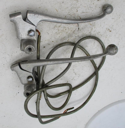 Set of British BSA Triumph Vintage ISO Hand Control Levers with Wiring