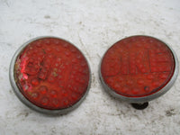 Pair of Vintage Bicycle "Bike" Red 2-1/8" Diameter Reflectors