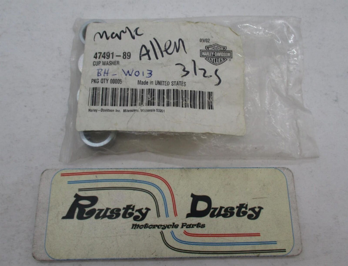 Lot of 12 Harley Davidson Genuine NOS Cup Washers 47491-89