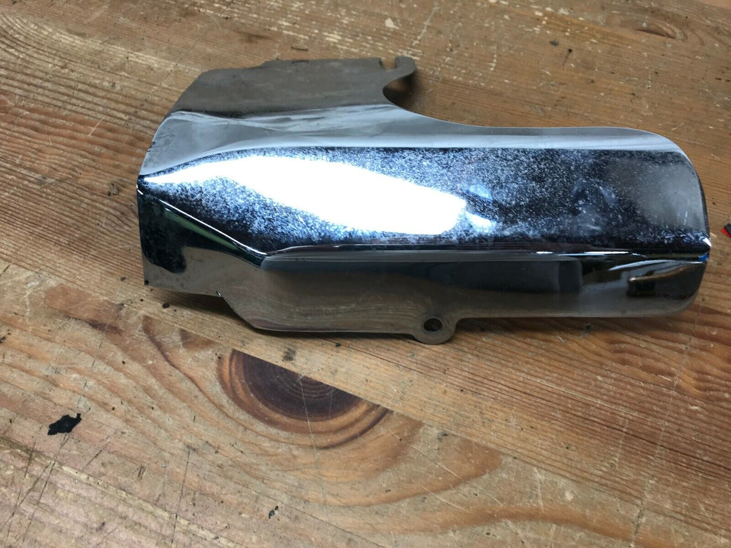 Shovelhead Exhaust Pipe Header Heat Shield Guard Chrome Used Curved