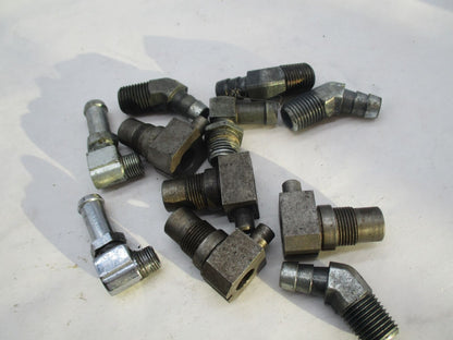 Mixed Lot of Harley Davidson Oil Hose Line Hydraulic Elbow Right Angle Joints