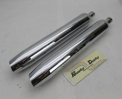 Set of Harley Davidson Touring Chrome Stock Exhaust Mufflers 65547-07 65354-07