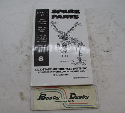 Harley 1936-47 61" 74" OHV 1930-48 74" 80" Flathead Parts Catalog Kick-Start