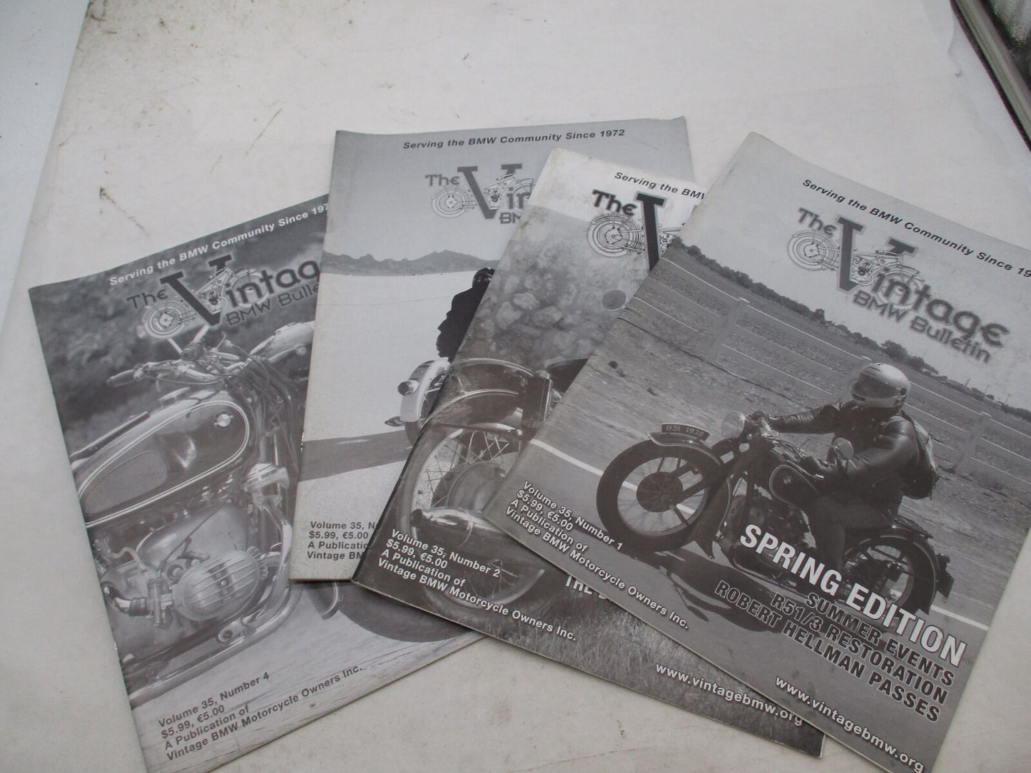 Complete Set of 4 The Vintage BMW Motorcycle Magazines Volume 35